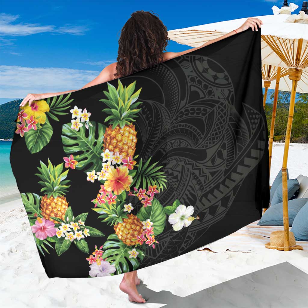 Hawaii Pineapple Tropical Sarong Colorful Hibiscus Plumeria