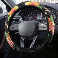 Hawaii Pineapple Tropical Steering Wheel Cover Colorful Hibiscus Plumeria LT01 - Polynesian Pride