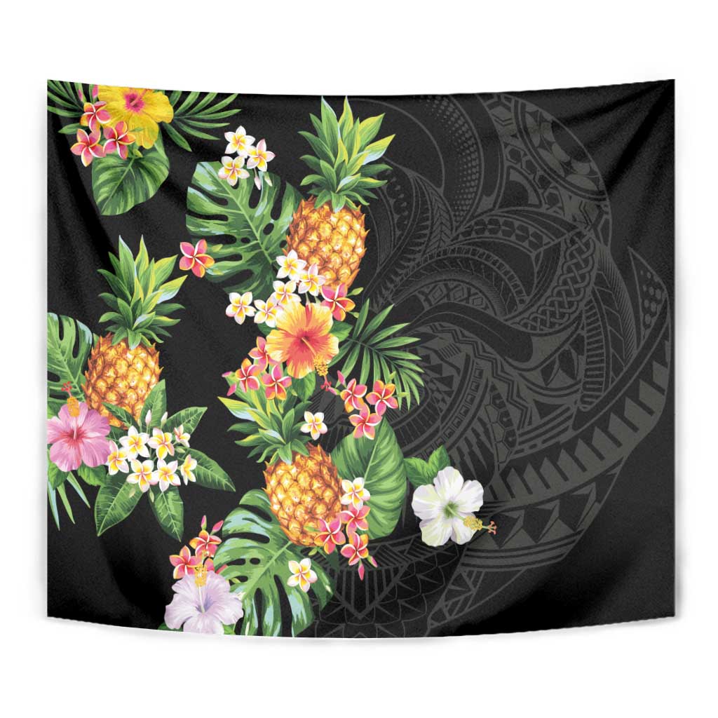 Hawaii Pineapple Tropical Tapestry Colorful Hibiscus Plumeria LT01 - Polynesian Pride