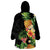 Hawaii Pineapple Tropical Wearable Blanket Hoodie Colorful Hibiscus Plumeria