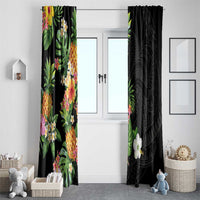 Hawaii Pineapple Tropical Window Curtain Colorful Hibiscus Plumeria LT01 - Polynesian Pride