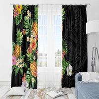 Hawaii Pineapple Tropical Window Curtain Colorful Hibiscus Plumeria LT01 - Polynesian Pride