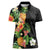 Hawaii Pineapple Tropical Women Polo Shirt Colorful Hibiscus Plumeria