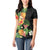 Hawaii Pineapple Tropical Women Polo Shirt Colorful Hibiscus Plumeria