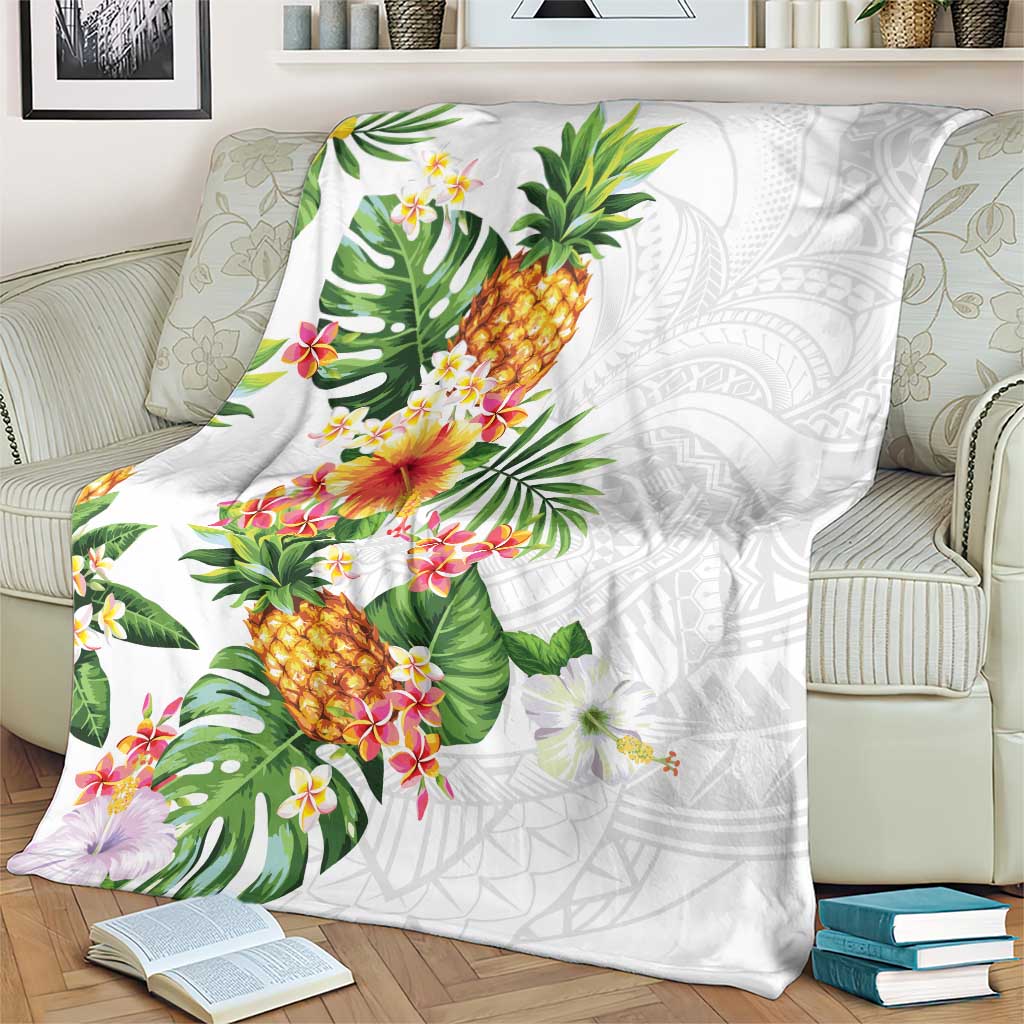 Hawaii Pineapple Tropical Blanket Luminous Hibiscus Plumeria LT01 - Polynesian Pride