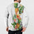 Hawaii Pineapple Tropical Button Sweatshirt Luminous Hibiscus Plumeria