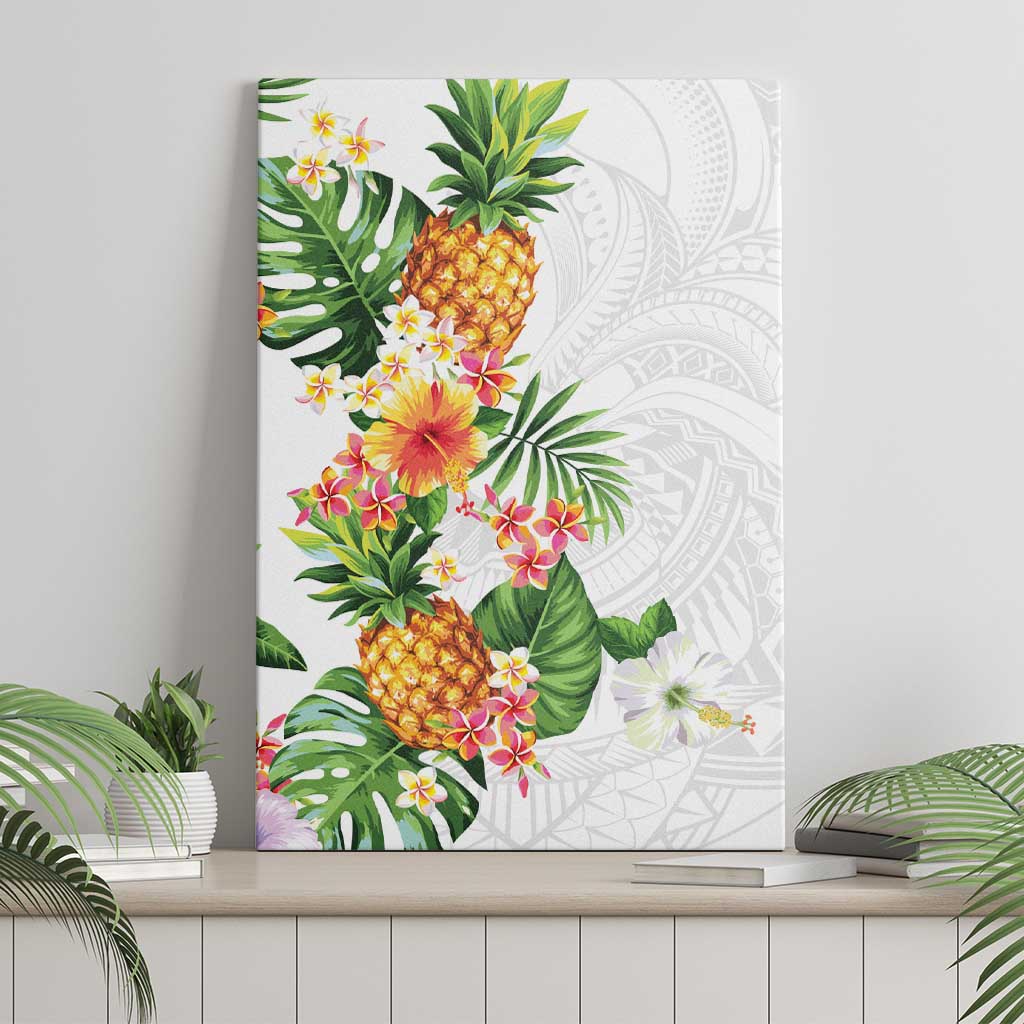 Hawaii Pineapple Tropical Canvas Wall Art Luminous Hibiscus Plumeria LT01 - Polynesian Pride