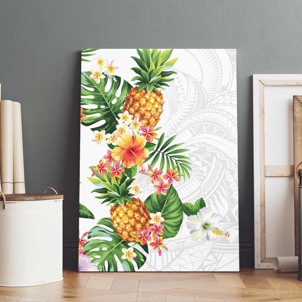 Hawaii Pineapple Tropical Canvas Wall Art Luminous Hibiscus Plumeria LT01 - Polynesian Pride