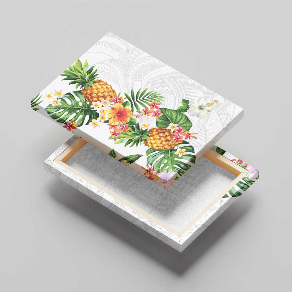 Hawaii Pineapple Tropical Canvas Wall Art Luminous Hibiscus Plumeria LT01 - Polynesian Pride