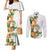 Hawaii Pineapple Tropical Couples Matching Mermaid Dress and Long Sleeve Button Shirt Luminous Hibiscus Plumeria