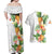 Hawaii Pineapple Tropical Couples Matching Off Shoulder Maxi Dress and Hawaiian Shirt Luminous Hibiscus Plumeria