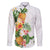 Hawaii Pineapple Tropical Family Matching Off The Shoulder Long Sleeve Dress and Hawaiian Shirt Luminous Hibiscus Plumeria