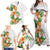 Hawaii Pineapple Tropical Family Matching Off Shoulder Maxi Dress and Hawaiian Shirt Luminous Hibiscus Plumeria