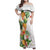 Hawaii Pineapple Tropical Family Matching Off Shoulder Maxi Dress and Hawaiian Shirt Luminous Hibiscus Plumeria