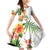 Hawaii Pineapple Tropical Family Matching Off Shoulder Short Dress and Hawaiian Shirt Luminous Hibiscus Plumeria