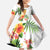 Hawaii Pineapple Tropical Family Matching Short Sleeve Bodycon Dress and Hawaiian Shirt Luminous Hibiscus Plumeria