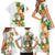 Hawaii Pineapple Tropical Family Matching Short Sleeve Bodycon Dress and Hawaiian Shirt Luminous Hibiscus Plumeria