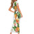 Hawaii Pineapple Tropical Family Matching Short Sleeve Bodycon Dress and Hawaiian Shirt Luminous Hibiscus Plumeria