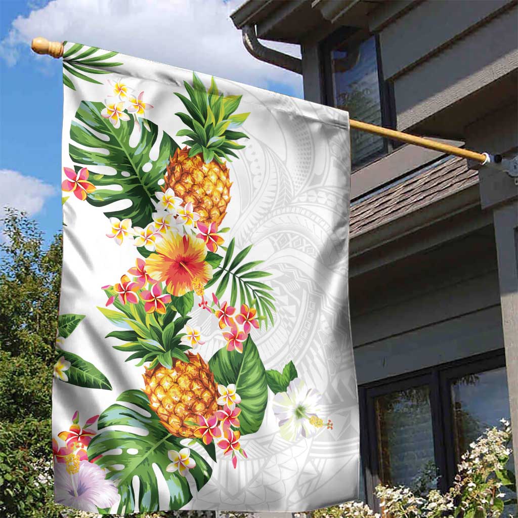 Hawaii Pineapple Tropical Garden Flag Luminous Hibiscus Plumeria LT01 - Polynesian Pride