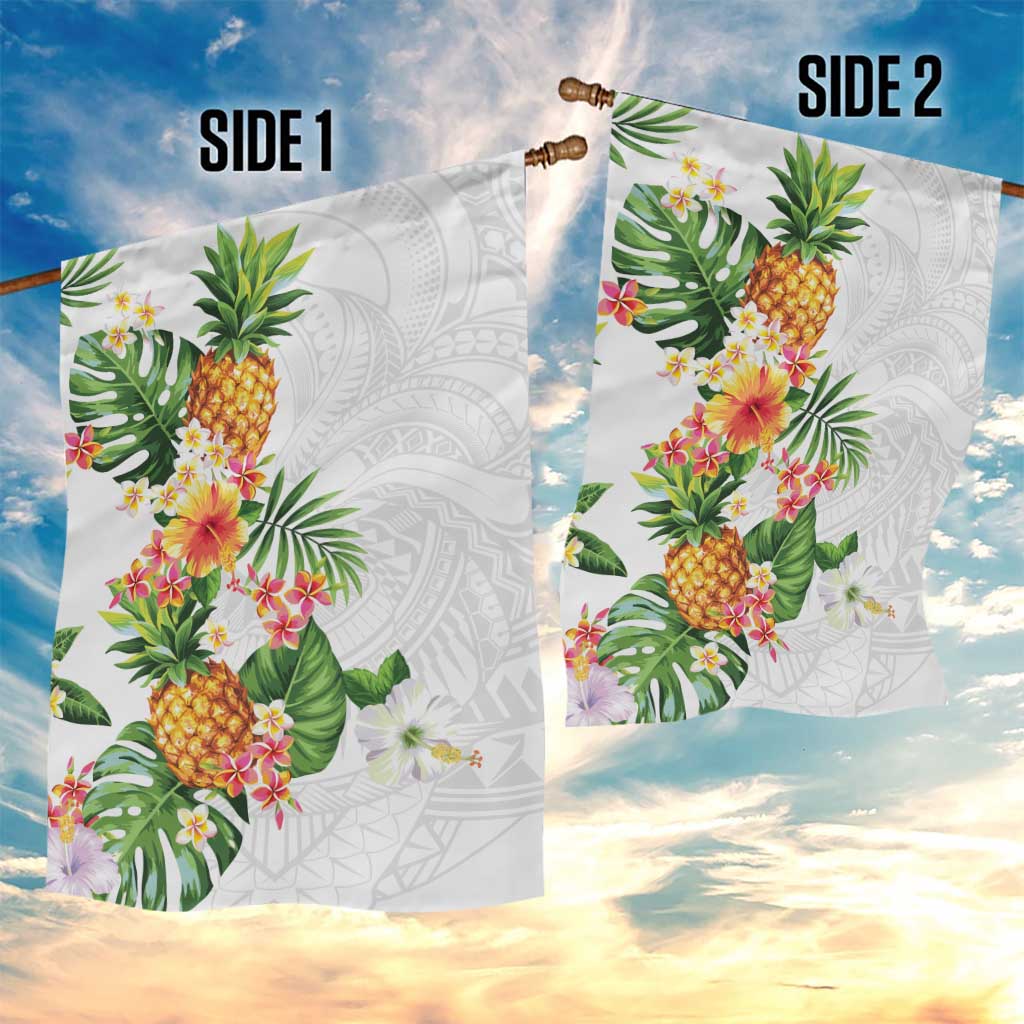 Hawaii Pineapple Tropical Garden Flag Luminous Hibiscus Plumeria LT01 - Polynesian Pride