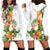 Hawaii Pineapple Tropical Hoodie Dress Luminous Hibiscus Plumeria