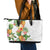 Hawaii Pineapple Tropical Leather Tote Bag Luminous Hibiscus Plumeria