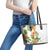 Hawaii Pineapple Tropical Leather Tote Bag Luminous Hibiscus Plumeria