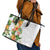 Hawaii Pineapple Tropical Leather Tote Bag Luminous Hibiscus Plumeria