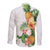 Hawaii Pineapple Tropical Long Sleeve Button Shirt Luminous Hibiscus Plumeria