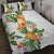 Hawaii Pineapple Tropical Quilt Bed Set Luminous Hibiscus Plumeria