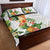 Hawaii Pineapple Tropical Quilt Bed Set Luminous Hibiscus Plumeria