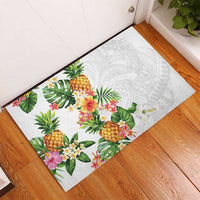 Hawaii Pineapple Tropical Rubber Doormat Luminous Hibiscus Plumeria LT01 - Polynesian Pride