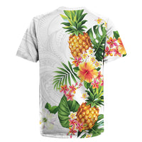 Hawaii Pineapple Tropical Rugby Jersey Luminous Hibiscus Plumeria LT01 - Polynesian Pride