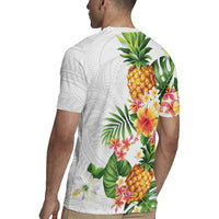 Hawaii Pineapple Tropical Rugby Jersey Luminous Hibiscus Plumeria LT01 - Polynesian Pride