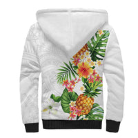 Hawaii Pineapple Tropical Sherpa Hoodie Luminous Hibiscus Plumeria LT01 - Polynesian Pride
