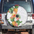 Hawaii Pineapple Tropical Spare Tire Cover Luminous Hibiscus Plumeria