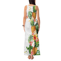 Hawaii Pineapple Tropical Tank Maxi Dress Luminous Hibiscus Plumeria LT01 - Polynesian Pride