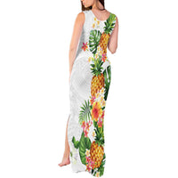 Hawaii Pineapple Tropical Tank Maxi Dress Luminous Hibiscus Plumeria LT01 - Polynesian Pride
