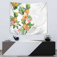 Hawaii Pineapple Tropical Tapestry Luminous Hibiscus Plumeria LT01 - Polynesian Pride