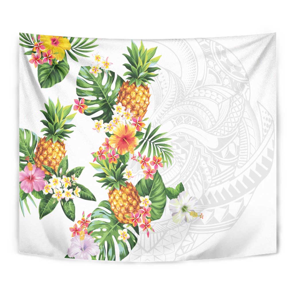 Hawaii Pineapple Tropical Tapestry Luminous Hibiscus Plumeria LT01 - Polynesian Pride
