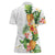 Hawaii Pineapple Tropical Women Polo Shirt Luminous Hibiscus Plumeria