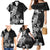 Hawaii Pineapple Tropical Family Matching Mermaid Dress and Hawaiian Shirt Neutral Hibiscus Plumeria