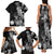 Hawaii Pineapple Tropical Family Matching Tank Maxi Dress and Hawaiian Shirt Neutral Hibiscus Plumeria