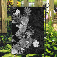 Hawaii Pineapple Tropical Garden Flag Neutral Hibiscus Plumeria LT01 Garden Flag Black - Polynesian Pride