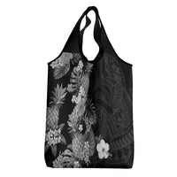 Hawaii Pineapple Tropical Grocery Bag Neutral Hibiscus Plumeria LT01 - Polynesian Pride