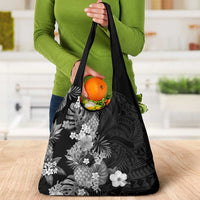 Hawaii Pineapple Tropical Grocery Bag Neutral Hibiscus Plumeria LT01 - Polynesian Pride