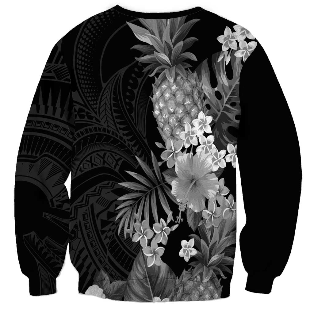 Hawaii Pineapple Tropical Sweatshirt Neutral Hibiscus Plumeria LT01 - Polynesian Pride