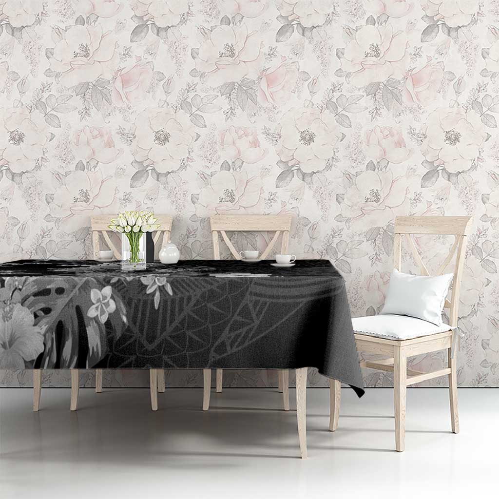 Hawaii Pineapple Tropical Tablecloth Neutral Hibiscus Plumeria LT01 - Polynesian Pride