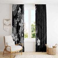 Hawaii Pineapple Tropical Window Curtain Neutral Hibiscus Plumeria LT01 - Polynesian Pride