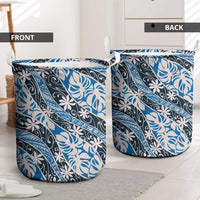Ninamu Tahiti Tiare Monstera Laundry Basket Polynesian Pattern Curve Style - Polynesian Pride